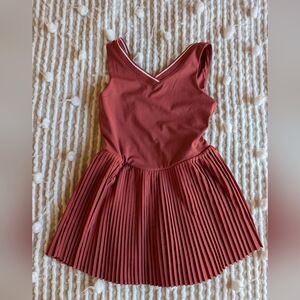 Old Navy Powersoft Activewear Red Sleeveless Pleated Dress-girls Size 6-7